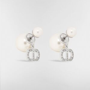 Elegant Silver and White Pearl Earrings